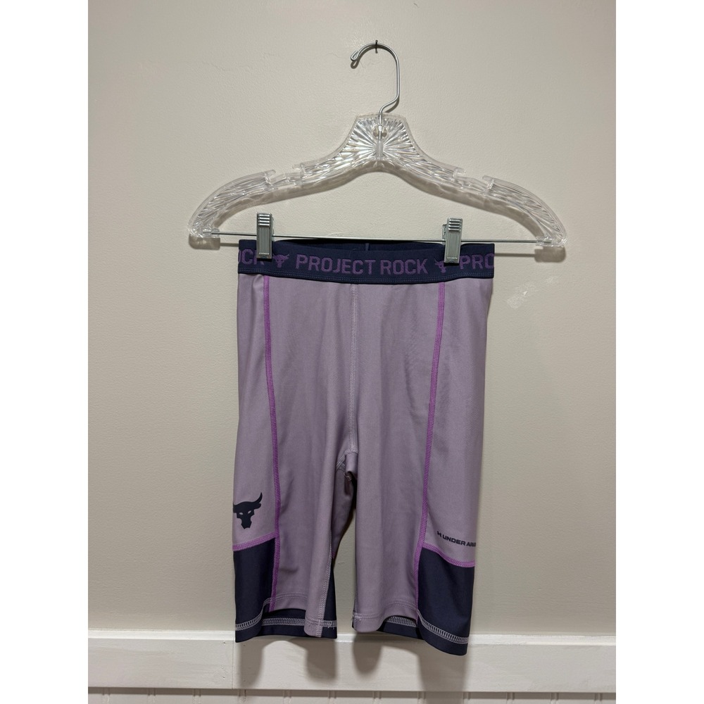 Under Armour Project Rock Biker Shorts Activewear Running Women Size XS